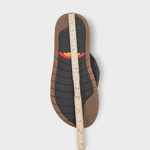 Rainbow East Cape Sandals Men’s Size 11 / 12 Molded Rubber Suede Dark Brown - Picture 7 of 8